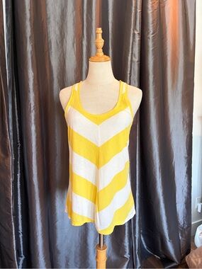 GAP Yellow and White Chevron Racerback Tank